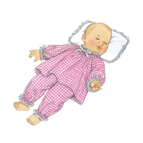 Vintage ©2009 Simplicity 4707 Sewing Pattern - Baby Doll Clothing - Picture 8 of 10